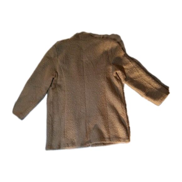 Carole Wren Tan Textured Fuzzy Lightweight Long Coat XL - Picture 3 of 6